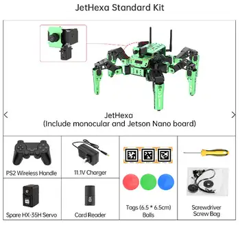 Комплект робот Hiwonder JetHexa РОС Hexapod на базата в jetson Nano с поддръжка на камери Lidar Depth, картография ШЛЕМ и навигация