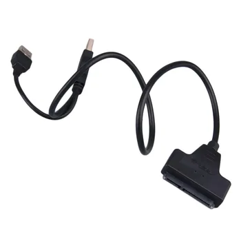 Конектор USB 2.0 SATA 7 + 15П 22-пинов кабел-адаптер за 2,5-инчов SSD/на твърдия диск, Скорост на трансфер на данни до 480 Mbit/сек