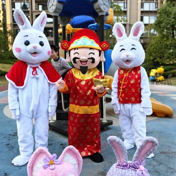 Кукла Костюм-зайче, кукла костюм-зайче великден, нова година празничен костюм за мащабни дейности