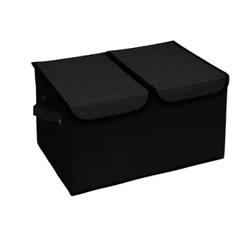 Кутия за украса на дрехи от памук и лен плат с двойно покритие, сгъваема кутия за съхранение на Jul3991