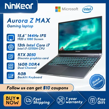 Лаптоп за игри Mechrevo Aurora Z MAX 15,6-инчов IPS 144 Hz 16 GB Двуканална 13-ия процесор Intel i7-13700H RTX3050 Windows Gaming Notebook