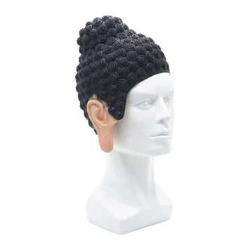 Латексова шапка за cosplay, реалистичен будистки шапка, мъжки женски прическа унисекс 066C