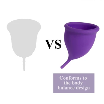Менструална чаша премиум дизайн Удобен менструална чаша Активна чаша-да се носят в продължение на 12 часа множество силиконови Копа за лична хигиена при менструация