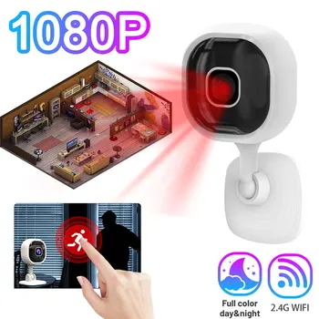 Мини Wifi камера 1080P HD ВИДЕОНАБЛЮДЕНИЕ, защита сигурността на един умен дом, безжичен следи бебето, интелигентно IR нощно виждане, двупосочен глас на закрито