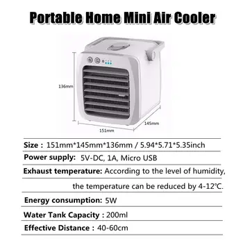 Мини Вентилатор, Климатик, За Лично пространство, Вентилатора-Охладител, USB-Управляемият Охлаждане, Бърз И Лесен Начин за Охлаждане на Вентилатора За Домашния Офис