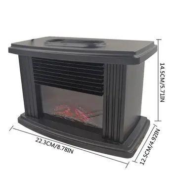 Мини електрическа камина-пещ-нагревател Преносим настолен нагревател за помещения 1000 W
