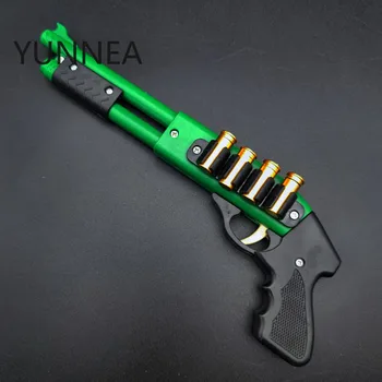 Мини-спринклерный пистолет 8 серия от пластмаса + сплав с гумена лента, умален модел, играчки за декорация, мек пружинен пистолет, ключодържател