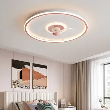Модерен бял вентилатор на тавана прост led smart вентилатор на тавана с ножове, вентилатор на тавана с дистанционно управление начало електрически вентилатор лампа