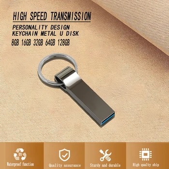 На 3.0 USB Флаш Памет 256 GB 128 GB Високоскоростна Флаш-Памет Метална Usb-Памет 8G 16G 32GB Memory Stick 3,0 64GB Карта с Ринг за Ключове