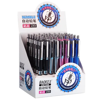 Набор от механични моливи 2,0 мм 2B Автоматичен молив с цветни/черно олово заправками Грубо фигура English, за да проверите за художествени скици
