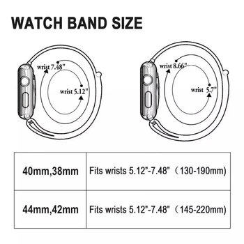 Найлонов ремък за Apple Watch band 44 мм 40 мм 42 мм 38 мм гривна за умни часовници с каишка спортна линия гривна iWatch series 5 3 4 se 6 band