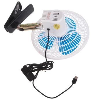 Настолен настолен вентилатор с клипс USB настолен вентилатор с клипс безшумен осцилиращ вентилатор за автомобил N58E