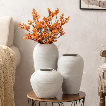 Начална минималистичная плот, однотонная креативна японската ваза със сушени цветя, гидропонная ваза, комбиниран украшение, Цзиндэчжэнь