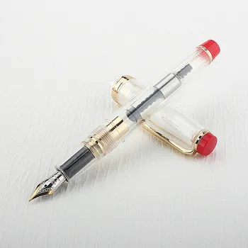 Нов Jinhao 82, цветна писалка, акрилни мастило, писалка, спин, златен, елегантен, бизнес, офис, ученически пособия, писалка за писане