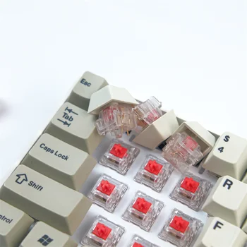 Нов превключвател, кристално-червен ключ, SMD 3Pin RGB, прозрачни механични превключватели, линейна гореща замяна за механична клавиатура