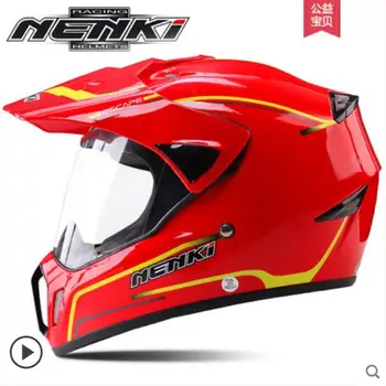 Нова каска NENKI 310, мотоциклет шлем, пътен офроуд каска с двойна употреба, зимни мъжки и женски състезателна каска elena