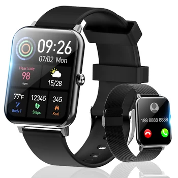 Новите смарт часовници за Мъже С пълен Сензорен екран, Спортни Фитнес-Тракери, Часовници IP67, Водоустойчива Bluetooth, Анти-загубени 2023, Умни Часовници За Мъже + кутия