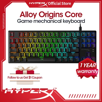 Оригиналната детска клавиатура HyperX Alloy Origins Основната 78 с RGB подсветка, киберспортивная механична клавиатура за работния плот