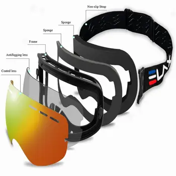 Очила за катерене, които предпазват от вятър, висококачествени ски очила със защита от замъгляване, зимно облекло за почивка, ски очила за възрастни, очила с защита от пясък