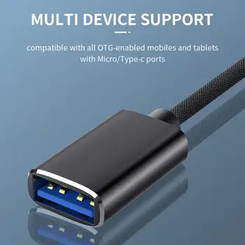 Преносим кабел за зареждане 2 в 1 C Usb хъб, аксесоари за телефони, конвертор на интерфейс Type-c Micro Usb, Usb 3.0