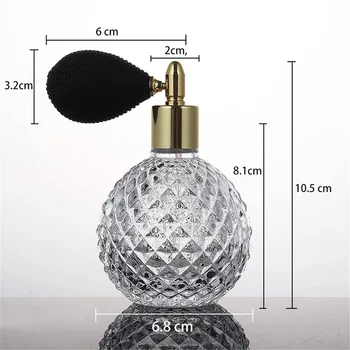 преносим парфюм за еднократна употреба обем 100 мл, Ретро парфюм от кристално стъкло с пистолет, празни козметични флакони за еднократна употреба
