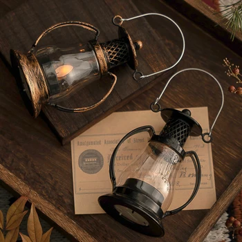 Ретро led лампа-свещ, преносим електронен настолен окачен лека нощ, украса за празник, сватба, парти, украси за дома