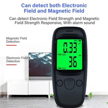 Ръчно Преносим LCD цифров измерител на електромагнитното поле на радиация, ЕЛЕКТРОМАГНИТНИ, работещ на детектор тестер, диагностични инструменти