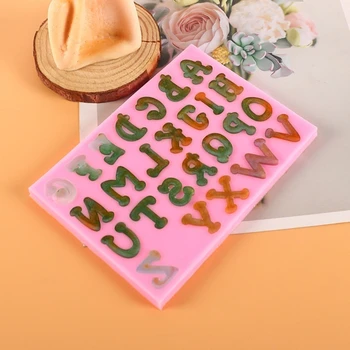 Силиконова форма с букви от азбуката, форма за печене на торта, форма за приготвяне на шоколад празни приказки