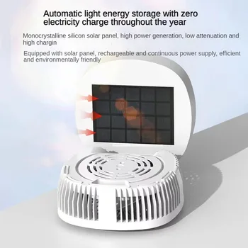 Слънчев вентилатор за къмпинг Настолни външни вентилатори с дистанционно управление Преносим многофункционален 5000 mah, USB зареждане сгъване на захранването вентилатор лампа