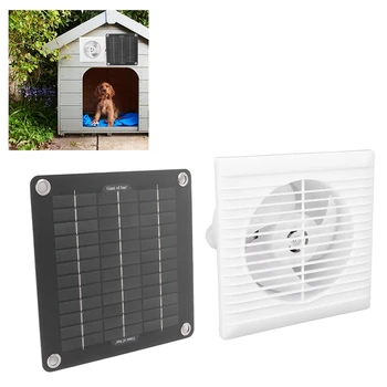 Слънчев вентилатор за оранжерии - 50 W соларен панел + 10 инча слънчев вентилатор за навес, оранжерия-пилето