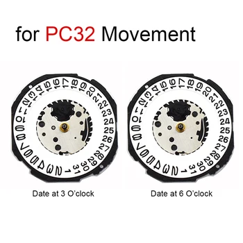 Смяна на инструмент за ремонт механизъм PC32, часова детайл за кварцови механизми PC32A, аксесоари, дата на 3/6 часа