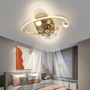 Съвременно дизайнерско декоративно домашно потолочное осветление, умно дистанционно управление, led вентилатори със светлина, тавана лампа, полилей