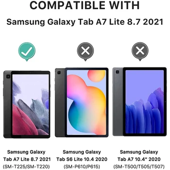 Устойчив на удари Силиконов Калъф За Samsung Galaxy Tab A7 Lite 8,7 SM-T220 SM-T225 Калъф за таблет Гъвкава Прозрачна Делото