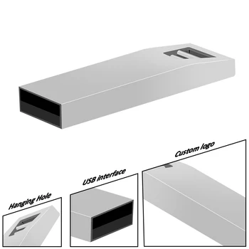 Флаш памет Водоустойчив метален Usb флаш памет USB 2.0 флаш диск Cle Usb-памет 4/8/16 /32G 64G стик флаш карта памет