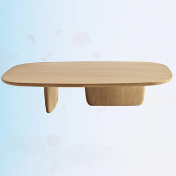 Холни маси с дървена конзола, дизайнерски черен ниска масичка в скандинавски минималистичном стил, квадратна маса, основна мебели за дома