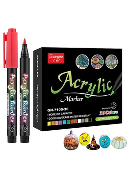 Цветни маркери за рисуване акрилно художествен маркер, акрилна боя, писалка, четка