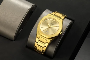 часовници с механизъм 2023, мъжки ръчен часовник с обратно броене, 3 бара, водоустойчив часовник с дата и седмица