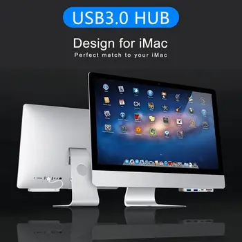 Четец за предаване на данни от алуминиева сплав, расширительная докинг станция, сплитер, USB 3.0, център, едно парче тънък компютър за iMac 21,5 27 PRO