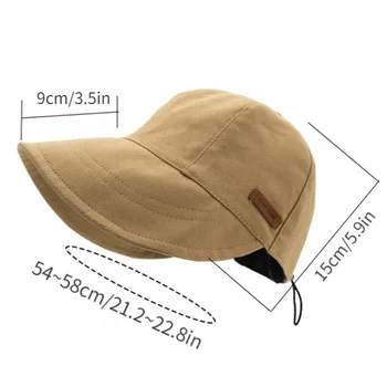 Шапка с защита от uv, рибарска шапка, солнцезащитная шапка, преносими сгъваеми слънчеви шапки с широка периферия, лятна шапка на контролирани размер за жени